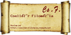 Csellár Filoméla névjegykártya